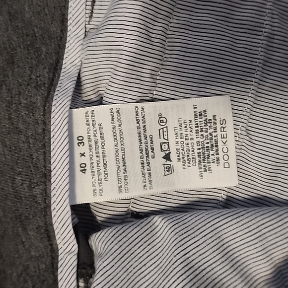 Grey Dockers Slim Chinos, 40x30 - Picture 3 of 4